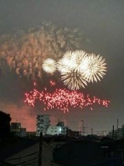 屋上から花火大会鑑賞可